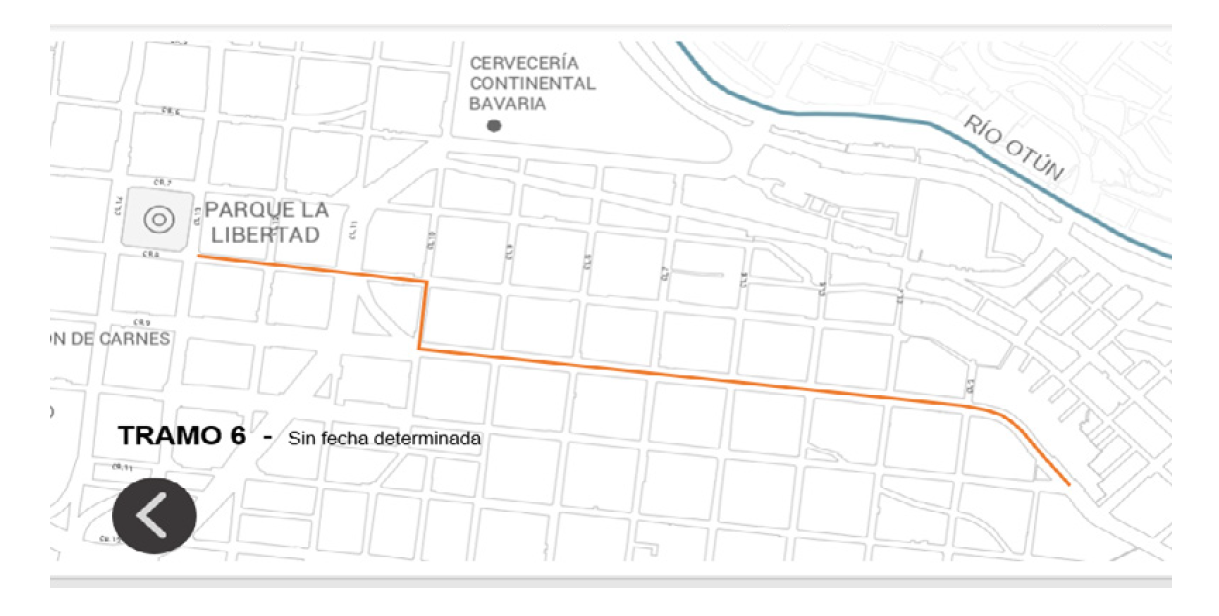Figura 8. Proceso de expansión del tranvía hacia el sector de La Cumbre en el oriente de la ciudad