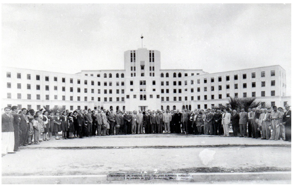 Figura 5. Hospital Civil José Eleuterio González concluido, ca. 1943